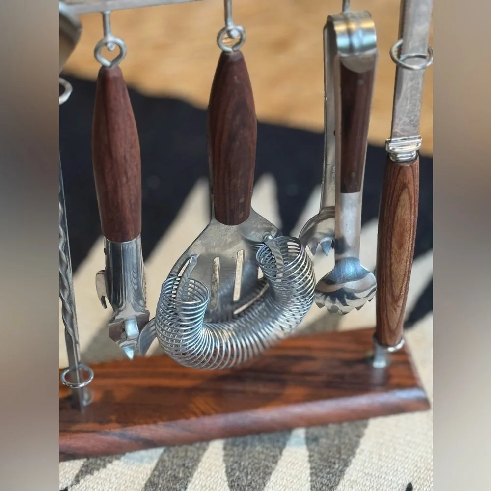 MCM Wood and Metal Bar Tool Set - Picture 2 of 5